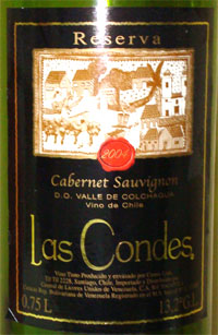 Las Condes Cabernet Sauvignon Reserva 2004