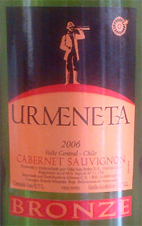 Urmeneta Bronze Cabernet Sauvignon 2006