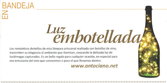 Botella iluminada en Cocina y Vino Edicion 65