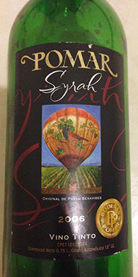 Bodegas Pomar Syrah 2006 Bodegas Pomar Syrah 2006