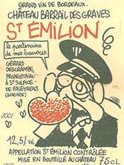 Château Barrail Des Graves 2001. El autor es Charb (Stéphane Charbonnier)