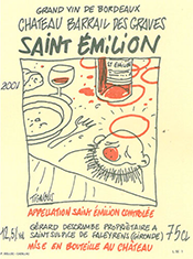 Château Barrail Des Graves 2001. El autor es Tignous (Bernard Verlhac)