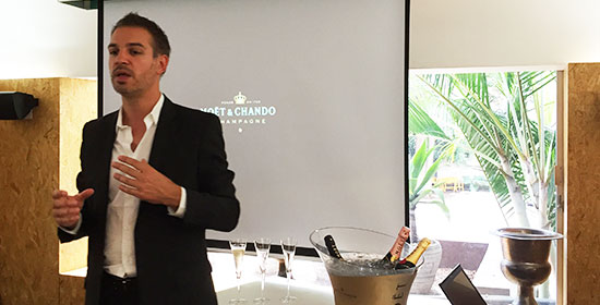 Trío de Möet & Chandon y entrevista a Global Embassador Edouard Dordor