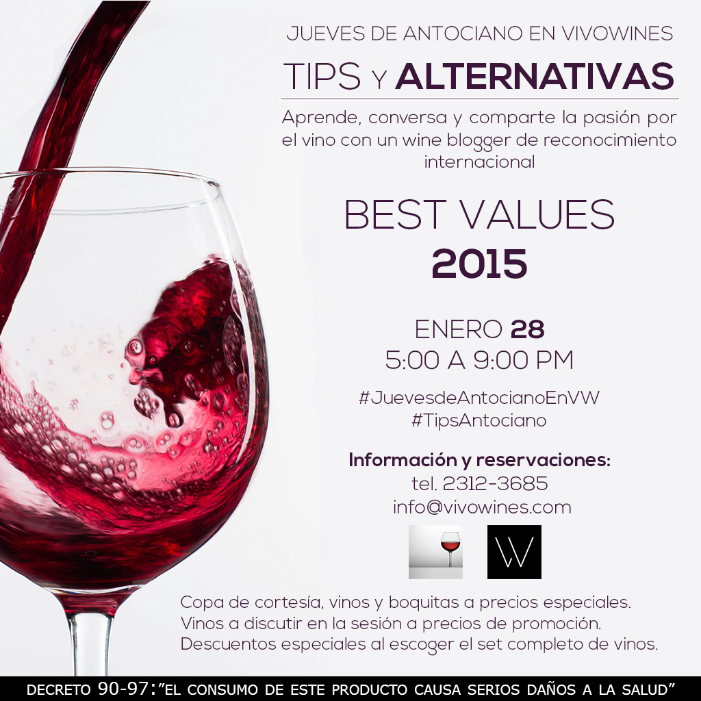 Jueves de Antociano en VIVO WINES (Enero) #JuevesDeAntocianoEnVW